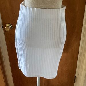Vintage Flying Colors white ribbed mini skirt